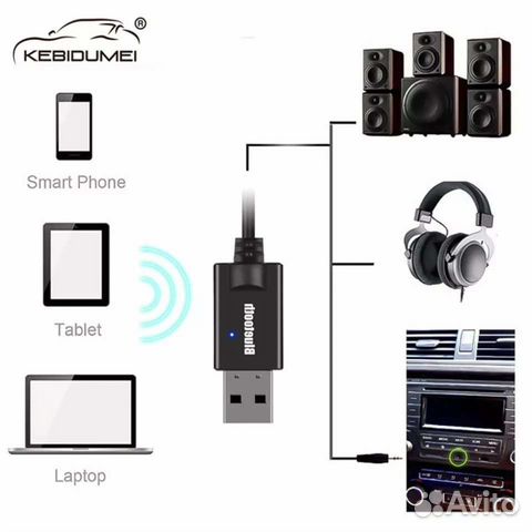 Автомобильный bluetooth aux адаптер
