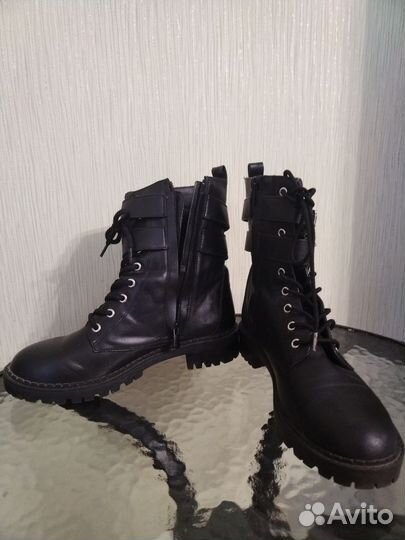 Ботинки турецкие жен 38 размер демисезонная черная