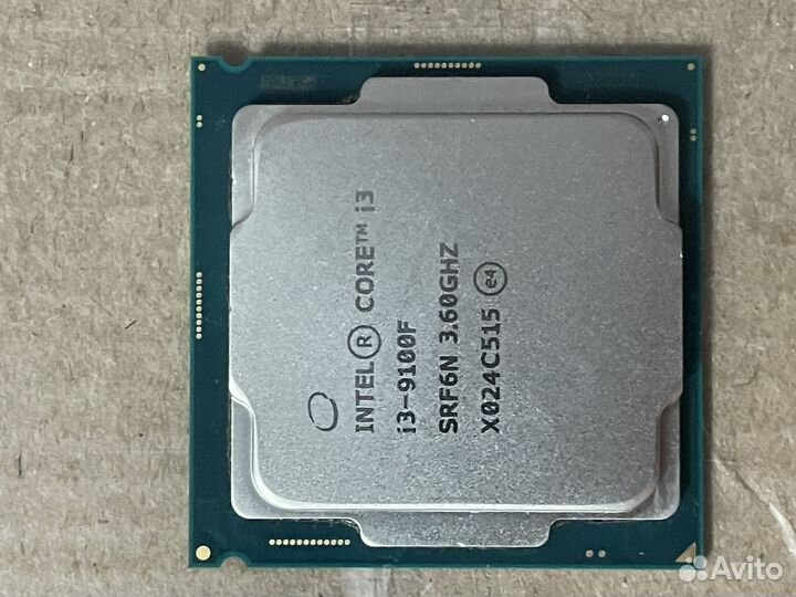 Процессор intel core i3 9100f