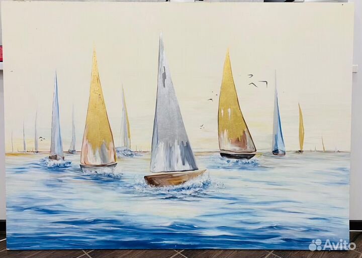 Картина большая 1,75 на 1,25 акрил + Патель