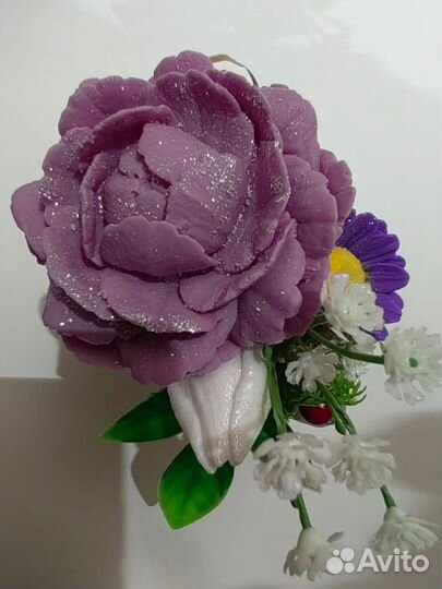 Подарок на 8 марта, для женщины, цветы из мыла