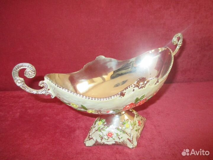 Старинная вазочка конфетница Европа 25 см