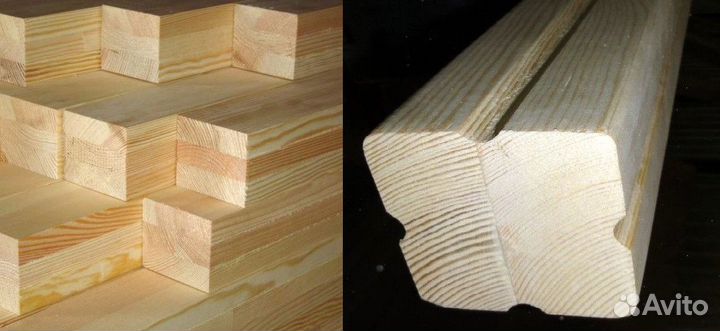 Клееный брус профиль Бабочка