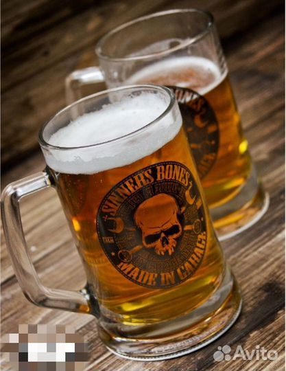 Пивной бокал sinners bones