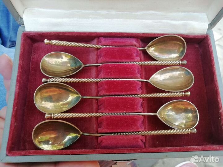 Набор чайных ложек мельхиор