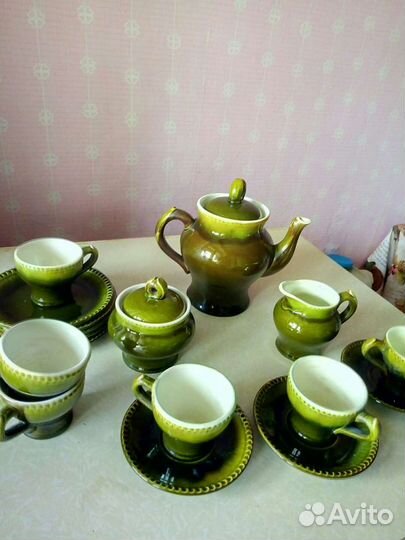 Кофейный керамический сервиз зик