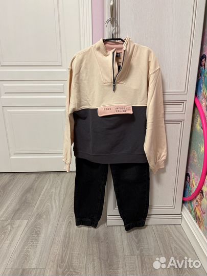 Комплект джинсы и толстовка для девочки рост 152