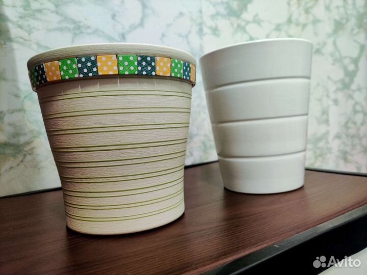 Цветочный керамический горшок IKEA