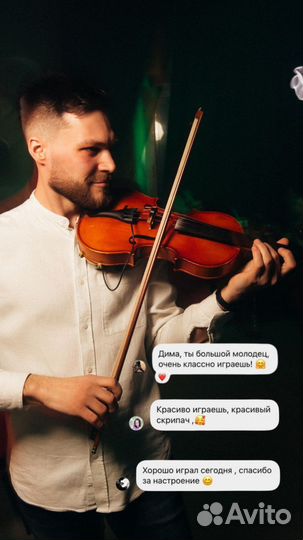 Скрипка на мероприятие, праздник, живая музыка