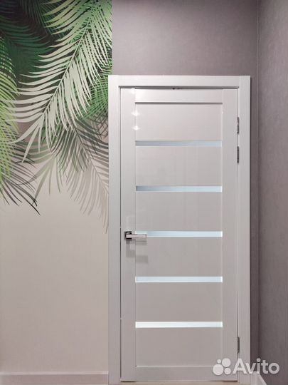 Белые глянцевые двери комплект