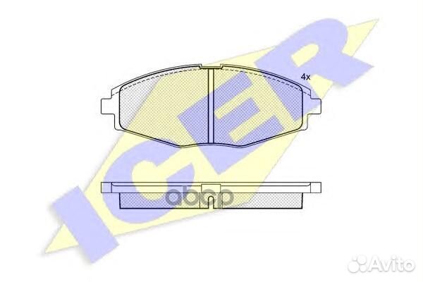 Колодки торм.диск. Matiz 0.8S 09/98- 181262 Icer