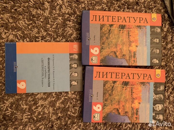 Учебник по литературе 9 класс(1я и 2я части)