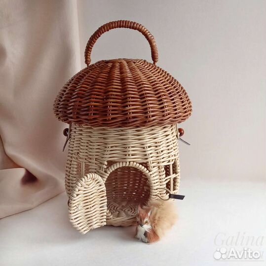 Сумка детская домик гриб. Кукольный домик сумочка