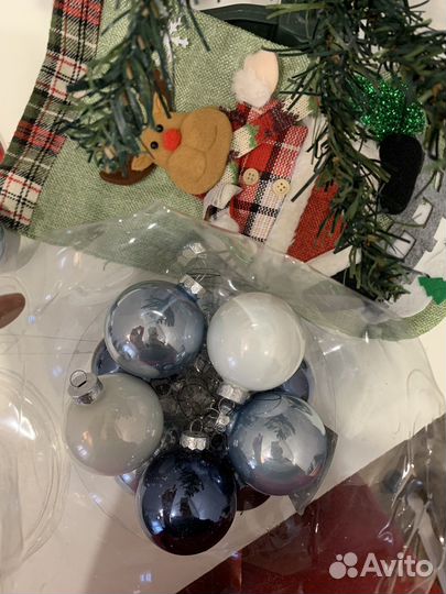 Елочные шары набор 13 штук стекло