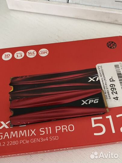 Новый SSD adata XPG gammix S11 PRO 512GB