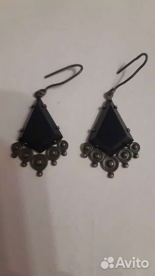 Серьги винтажные мельхиор