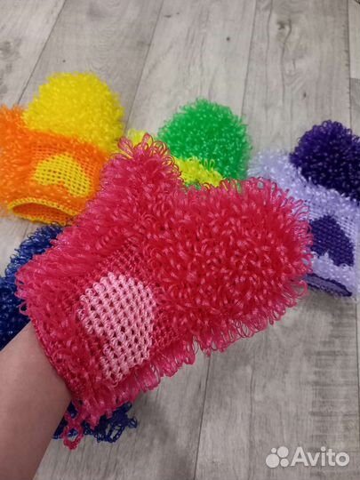 Мочалка-варежка