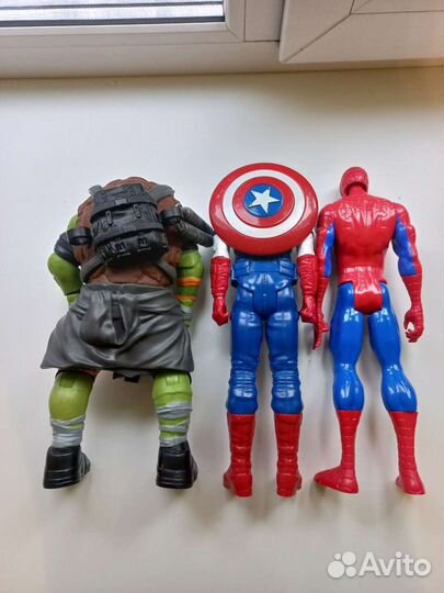 Черепашки ниндзя, человек паук, капитан америка