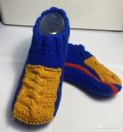 Носки-тапочки домашние ручной работы