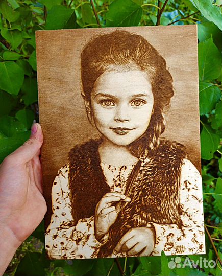 Выжигание портретов на дереве