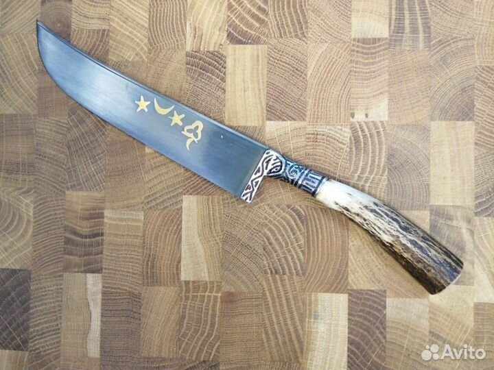 Пчак узбекский нож, рог оленя