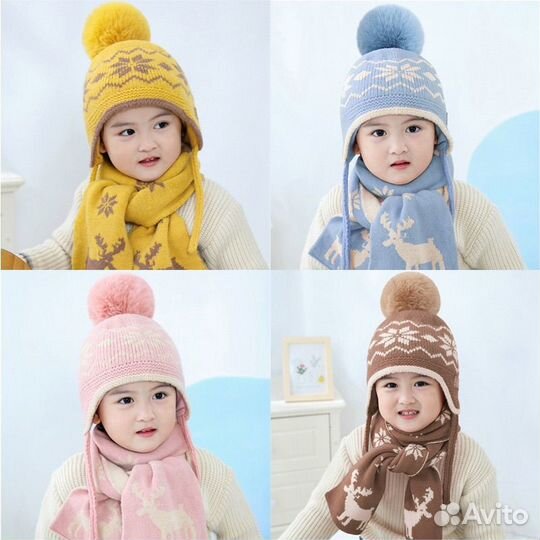 Комплект шапка, шарф