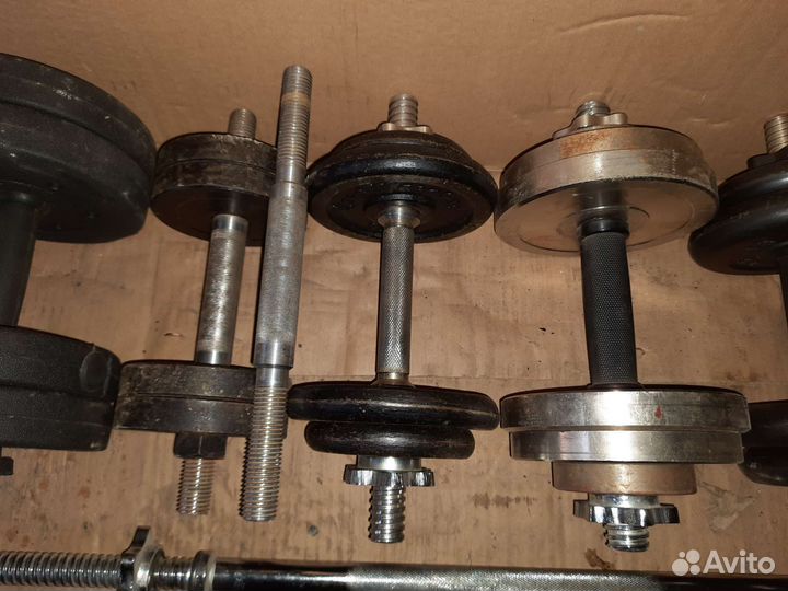 Гантели, грифы, блины, гири, штанги