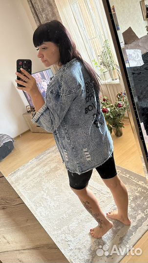 Джинсовка удлиненная