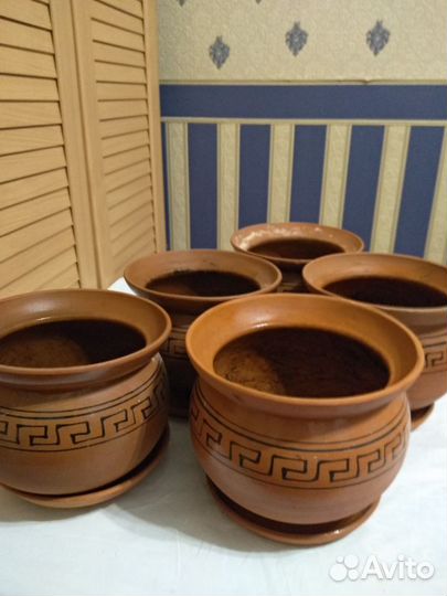 Горшки для цветов керамические б/у