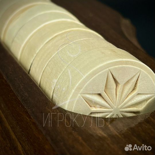 Фишки для игры в нарды деревянные