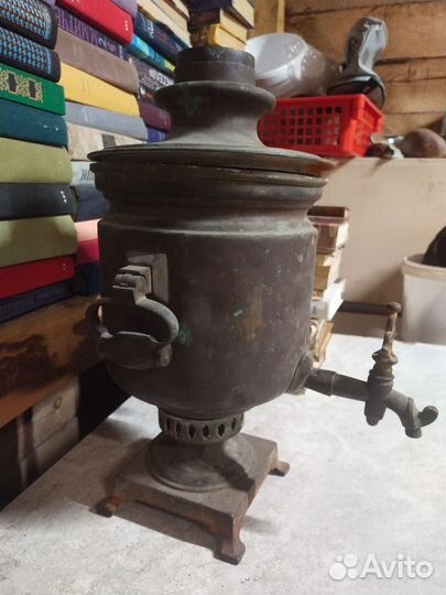 Самовар на дровах медный