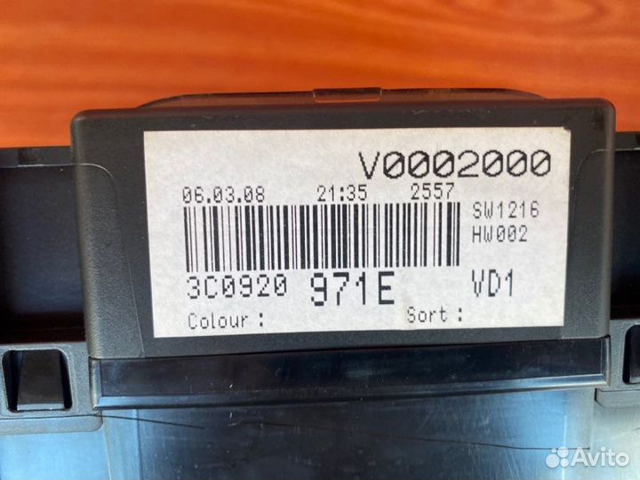 Панель приборов Vw Passat B6 BXE 2009