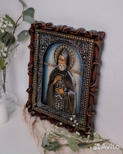 Икона Святого Олега Брянского 32х25 см