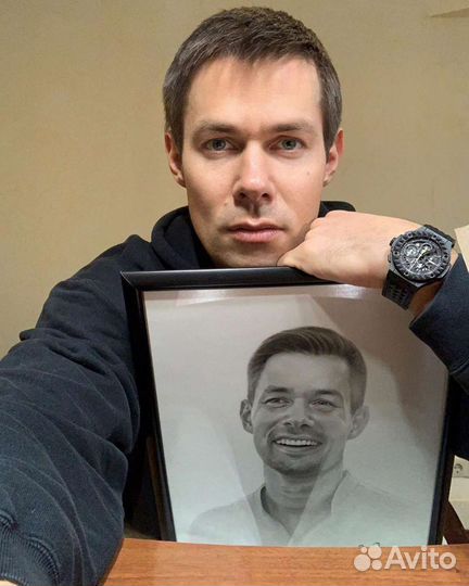 Портрет по фото. Карандаш, масло. Воронеж