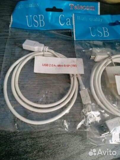 Кабель USB 2.0 AM/miniB 5P Telecom 1м