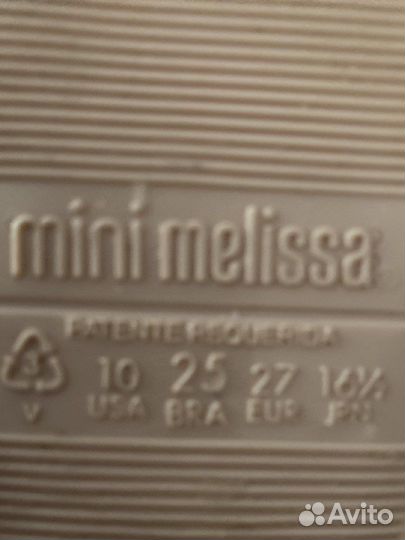 Обувь на девочку 27 размер. mini melissa