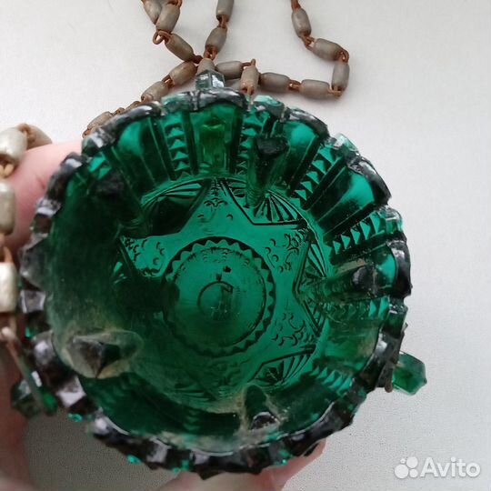 Лампада старинная кадило стекло