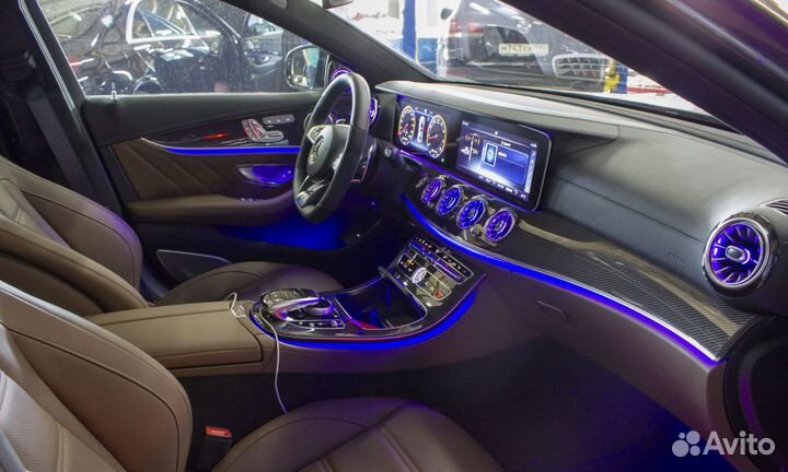 Подсветка салона Mercedes W213 64цвета