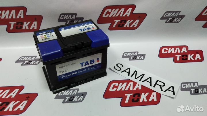 Акб на легковой авто TAB 60Ah(сам.)