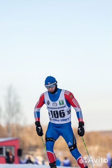 Слитный лыжный гоночный комбинезон