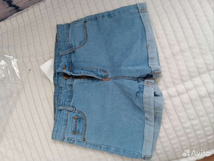 Джинсовые шорты и хб