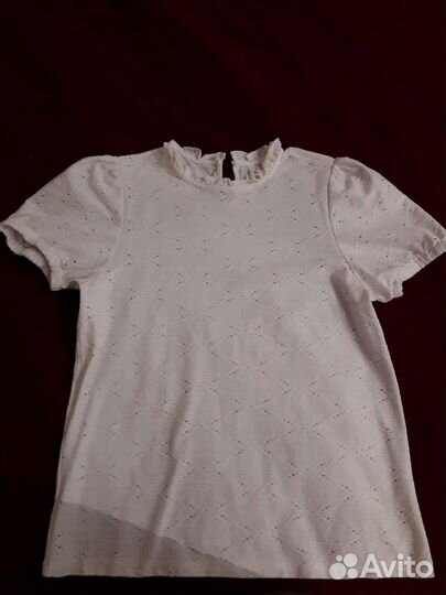 Блузка белая школьная 158