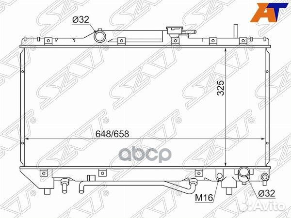 Радиатор Toyota Caldina (T190) 92-02 / Carina