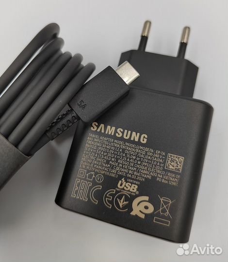 Зарядное устройство Samsung 45W с кабелем 1,8м дли