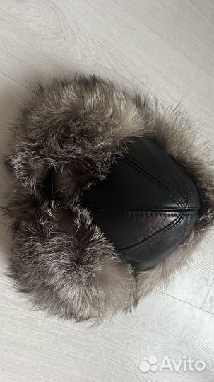 Шапка ушанка из чернобурки и меховой воротник