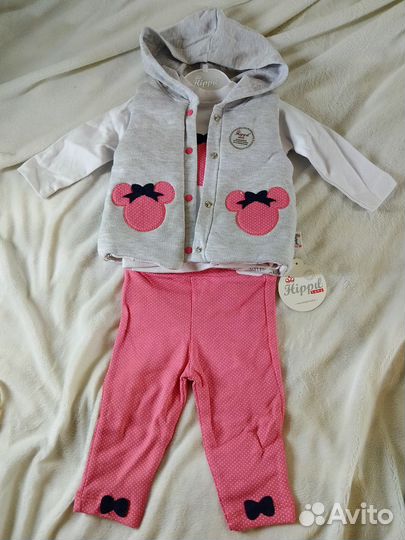 Детский костюм для девочки тройка р. 12 мес