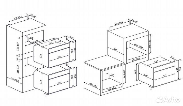 Электрический духовой шкаф Smeg SF4120VCB Новый
