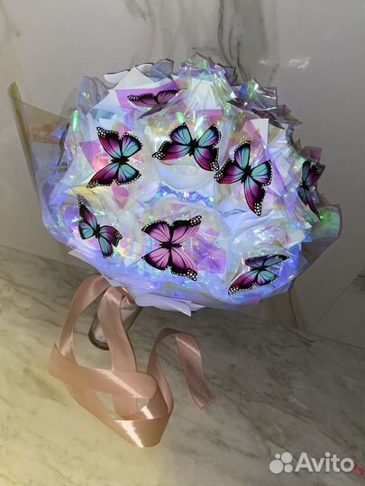 Букет из бабочек букет ночник святящийся букет