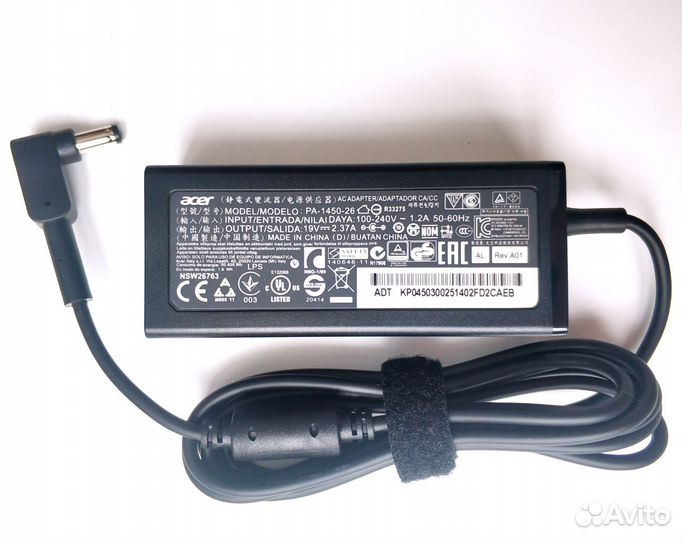 Зарядка ноутбука Acer 2.37A 45W 5.5x1.7 slim