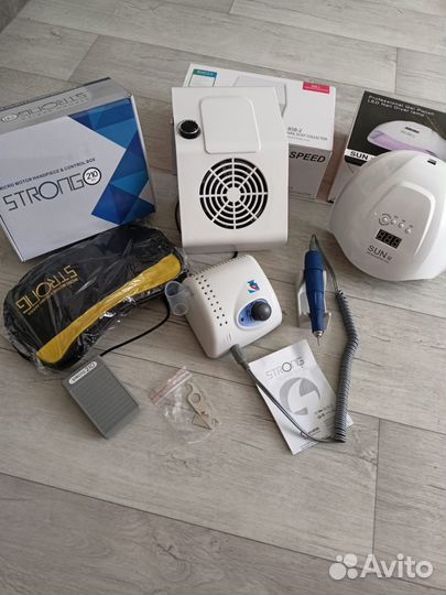 Набор для маникюра Стронг, лампа, вытяжка